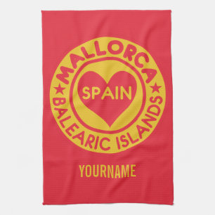 MALLORCA Spain custom monogram hand towel