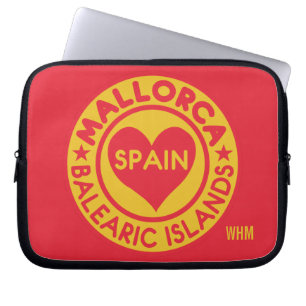 MALLORCA Spain custom monogram laptop sleeves