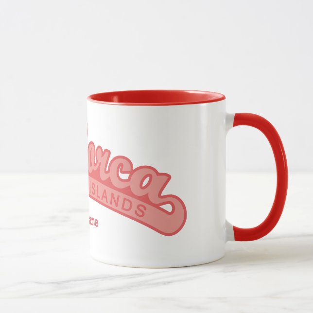 MALLORCA Spain custom monogram mugs (Right)
