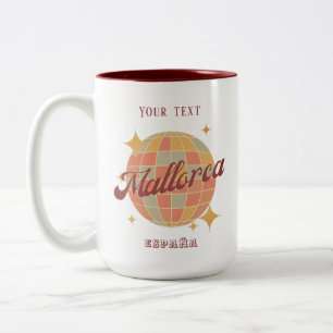 Mallorca Spain holiday Retro souvenir Two-Tone Coffee Mug