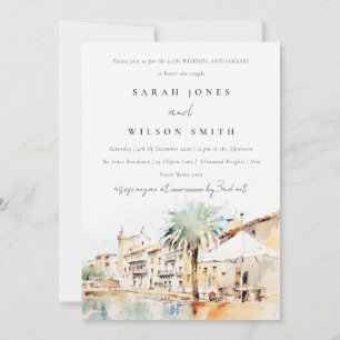 Mallorca Spain Landscape Wedding Anniversary Invitation