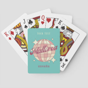 Mallorca Spain pink blue summer holiday Playing Cards