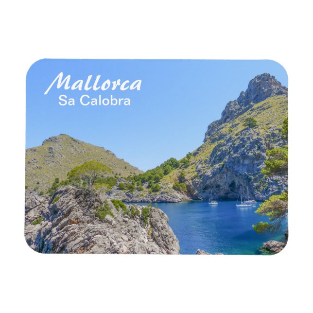 Mallorca Spain Sa Calobra Bay Travel Souvenir Magnet (Horizontal)