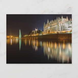 Mallorca, Spain scenic nighttime photograph Postcard