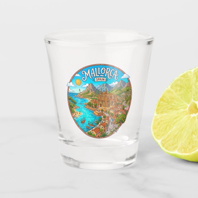 Mallorca Spain Shot Glass (Front)