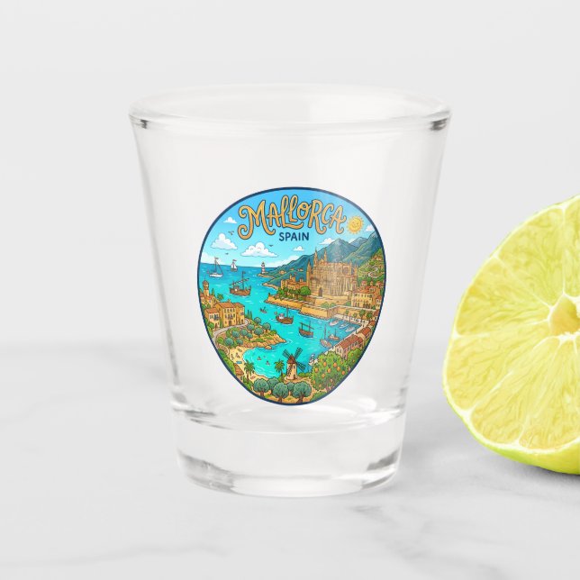 Mallorca Spain Shot Glass (Front)