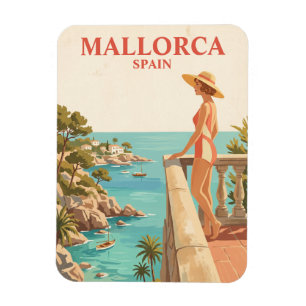 Mallorca Spain Vintage Travel Spanish Coast Magnet