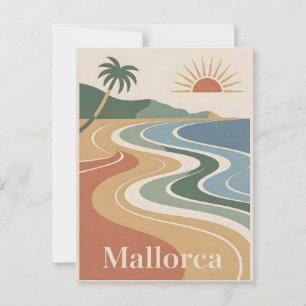 Mallorca Vintage minimalistic Postcard