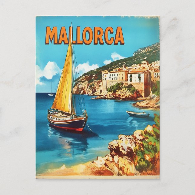 Mallorca Vintage Postcard (Front)
