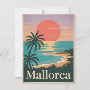 Mallorca vintage postcard