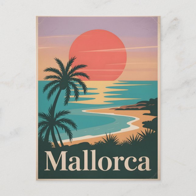 Mallorca vintage postcard (Front)