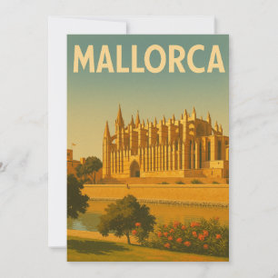 Mallorca Vintage Retro Cathedral Invitation