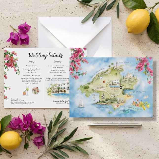 Mallorca Wedding Weekend Map | Spain Itinerary (Creator Uploaded)