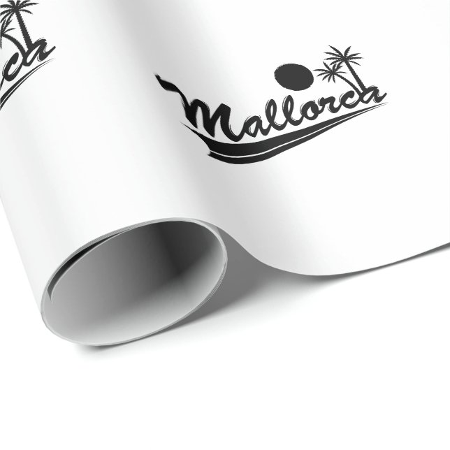 Mallorca with palm trees wrapping paper (Roll Corner)