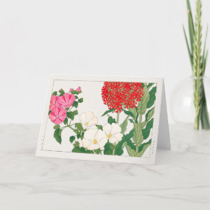 Mallow, Centranthus by Tanigami Konan Card