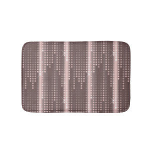 Mallow Grey Rose Gold polka dots matrix Bath Mat