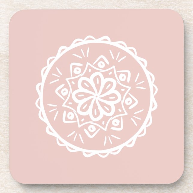 Mallow Mandala Coaster (Front)