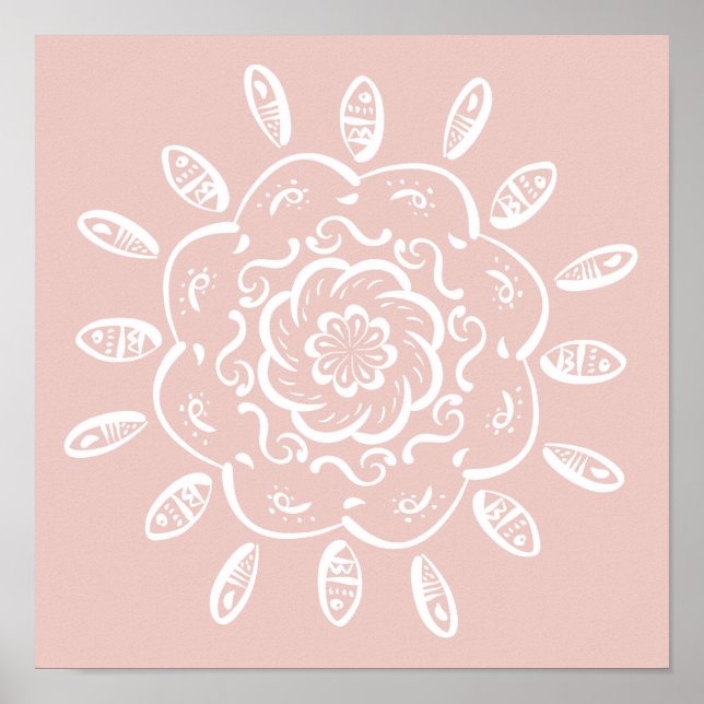 Mallow Mandala Poster (Front)