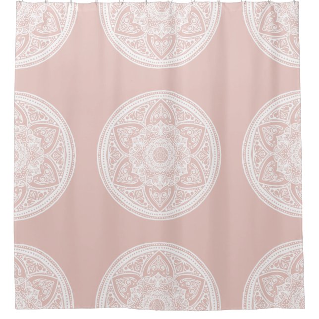 Mallow Mandala Shower Curtain (Front)
