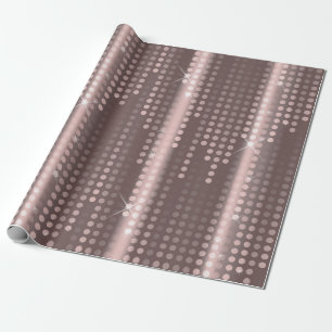 Mallow Polka Dots Matrix patterned glitter Wrapping Paper