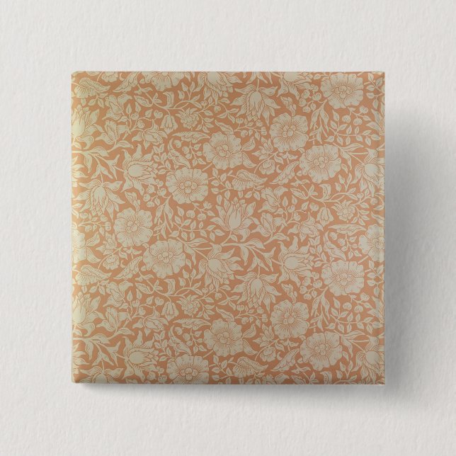 'Mallow' wallpaper design 15 Cm Square Badge (Front)
