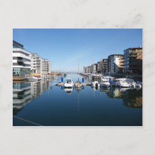 Malmo Marina Sweden Sunny Photo Postcard