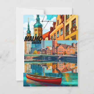 Malmo Print Malmo Home Décor Sweden Art Print Malm Postcard