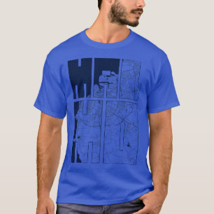 Malmo Scania Sweden City Map Typography Coastal T-Shirt