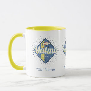 Malmo Sweden Retro Flag Vintage Moose Souvenir Mug