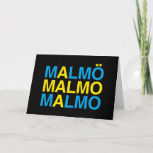 MALMO Swedish Flag Card