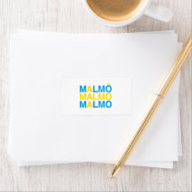 MALMO Swedish Flag Label