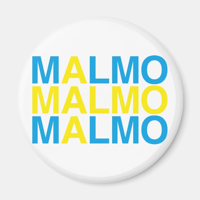 MALMO Swedish Flag Magnet (Front)