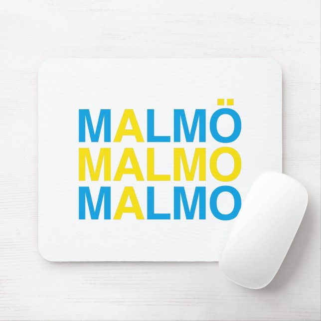 MALMO Swedish Flag Mouse Mat (With Mouse)