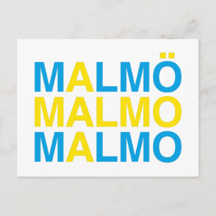 MALMO Swedish Flag Postcard