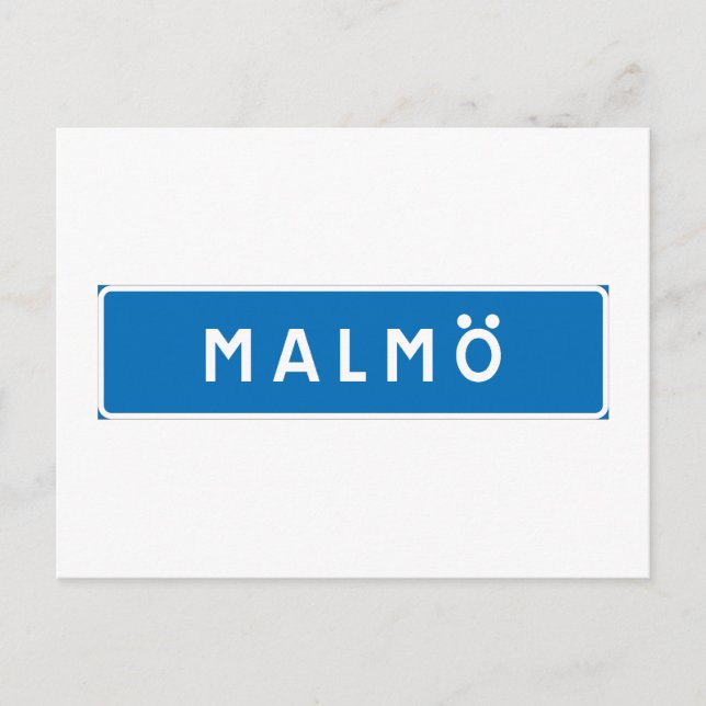 Malmo, Swedish road sign Postcard (Front)