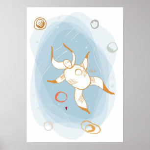 Malo floating in space poster