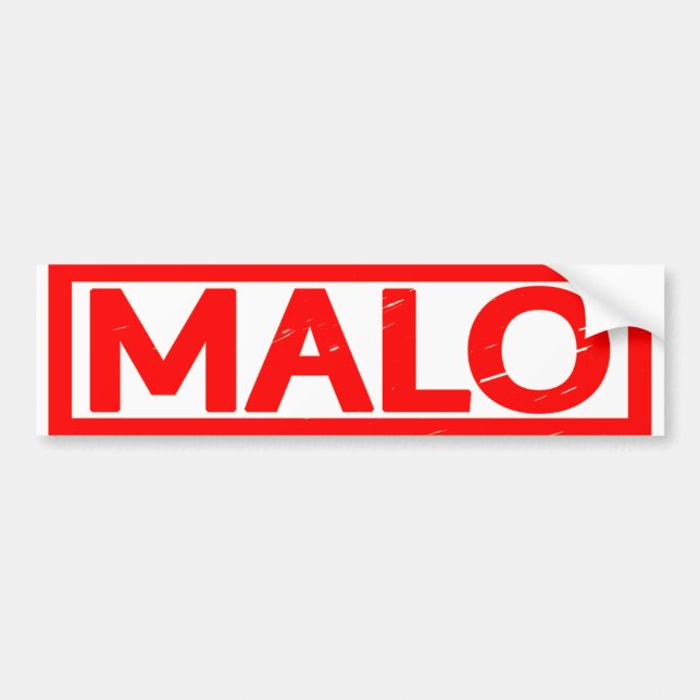 Malo Stamp Bumper Sticker (Front)