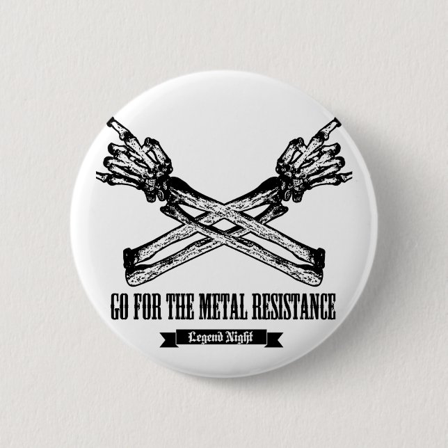 Maloik Bones (Black ver.) 6 Cm Round Badge (Front)