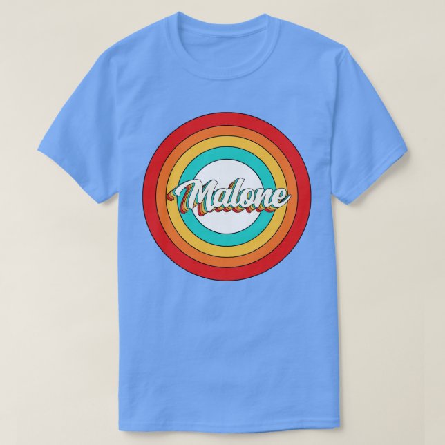 Malone Name Shirt Vintage Malone Circle (Design Front)