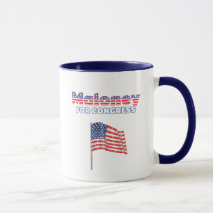 Maloney for Congress Patriotic American Flag Mug