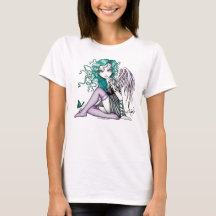 "Malory" Cute Tattoo Violet Angel Tank Top