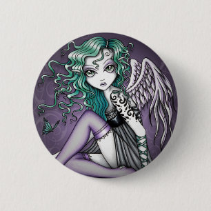 Malory Cute Tattooed Angel 6 Cm Round Badge