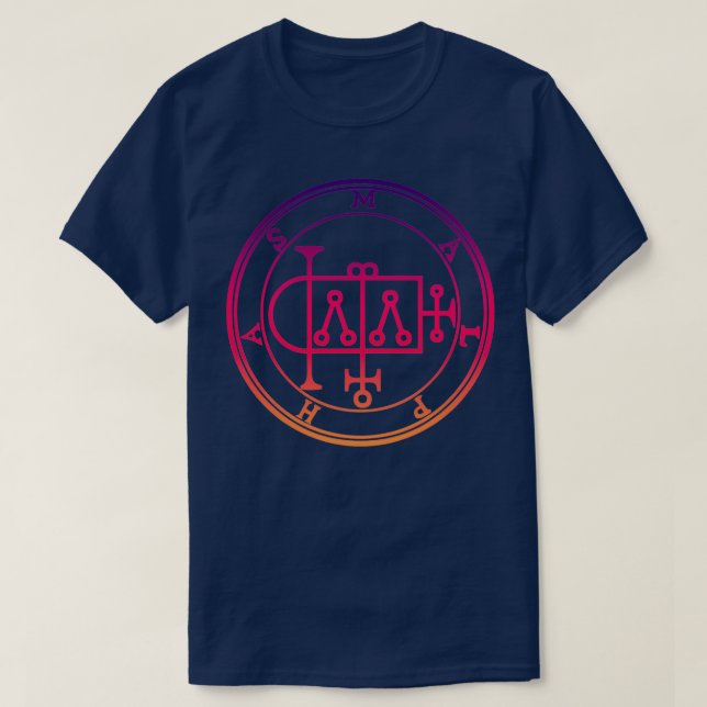 Malphas Sigil Builds Houses Purple Orange T-Shirt (Design Front)
