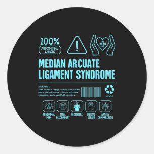 Mals awareness median arcuate ligament syndrome classic round sticker