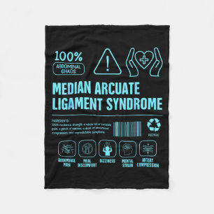 Mals awareness median arcuate ligament syndrome fleece blanket