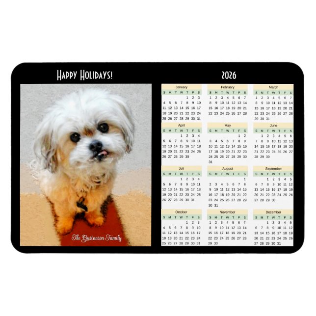 Malshi Flexible 2026 Calendar Magnet (Horizontal)