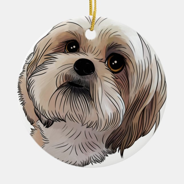 Malshi Mal-shi Ceramic Tree Decoration (Front)