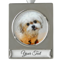 Malshi Silver Tone Christmas Banner Ornament