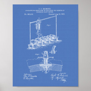 Malt Liquor Apparatus 1882 Patent Art Blueprint Poster