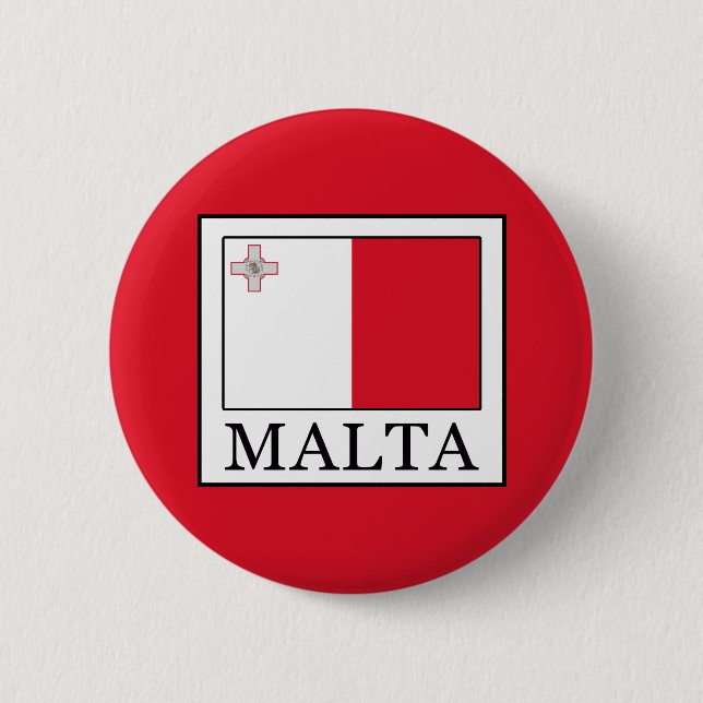 Malta 6 Cm Round Badge (Front)